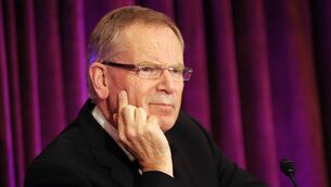 <p>Jeffrey Archer speaking at the Thomas Crosbie Holdings Limited annual dinner at 97 South Mall, Cork, in March 2009. Irish Examiner Archive picture: Brian Lougheed</p>