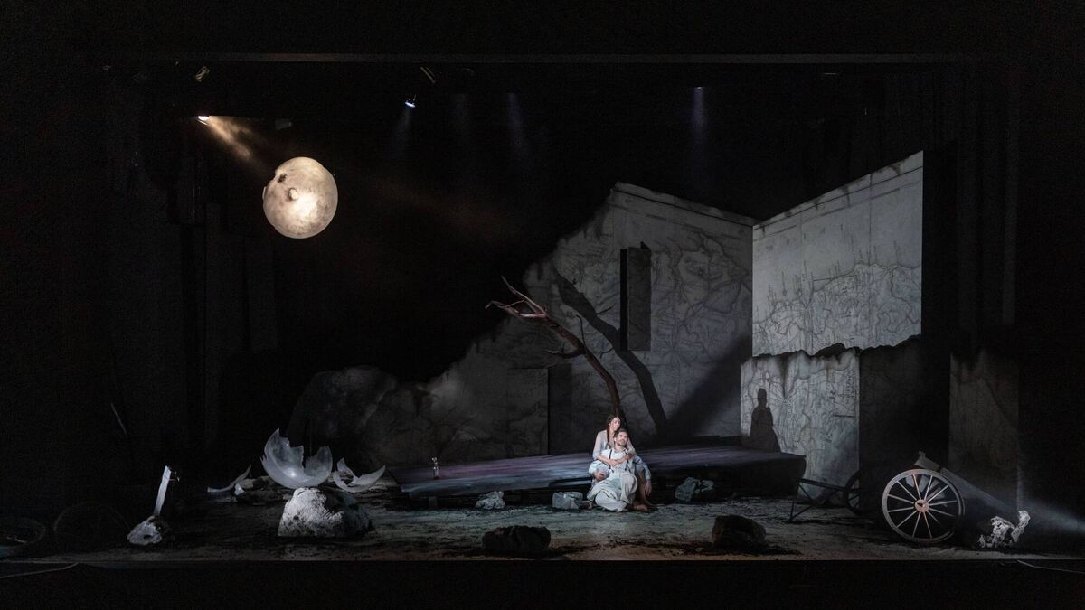 Eileen Walsh and Marty Rea in Druid's production of A Moon for the Misbegotten. Picture: Ste Murray Eileen Walsh and Marty Rea in Druid's production of A Moon for the Misbegotten. Picture: Ste Murray