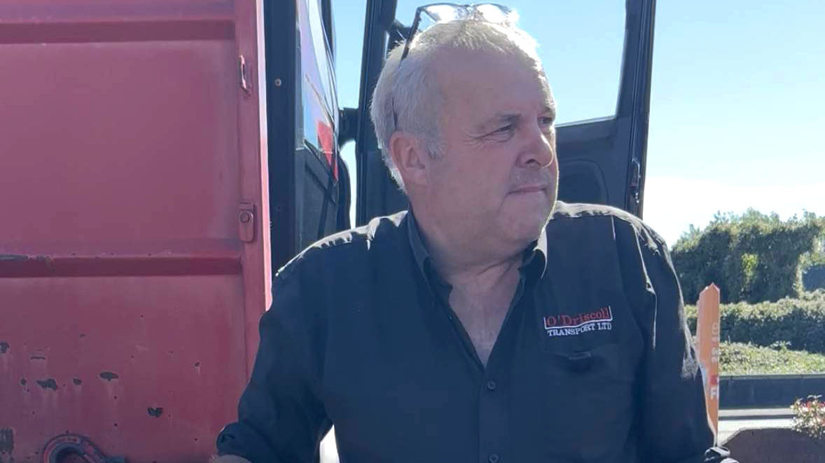 Tony O’Driscoll, who is chairperson of the Cork branch of the Irish Road Hauliers Association (IRHA), said the only option to sustain his business is to pass unpopular price hikes onto clients.