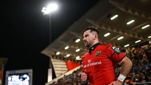 <p>John Hodnett before the United Rugby Championship match between Ulster and Munster at Affidea Stadium in Belfast in January. Pic: Ramsey Cardy/Sportsfile.</p> <p>John Hodnett before the United Rugby Championship match between Ulster and Munster at Affidea Stadium in Belfast in January. Pic: Ramsey Cardy/Sportsfile.</p>
