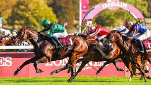 <p> Daryz and Mikael Barzalona win the Qatar Prix de l´Arc de Triomphe at ParisLongchamp for owner HH Aga Khan and trainer Francis Henri Graffard from Bay City Roller. Pic: Healy Racing</p> <p> Daryz and Mikael Barzalona win the Qatar Prix de l´Arc de Triomphe at ParisLongchamp for owner HH Aga Khan and trainer Francis Henri Graffard from Bay City Roller. Pic: Healy Racing</p>