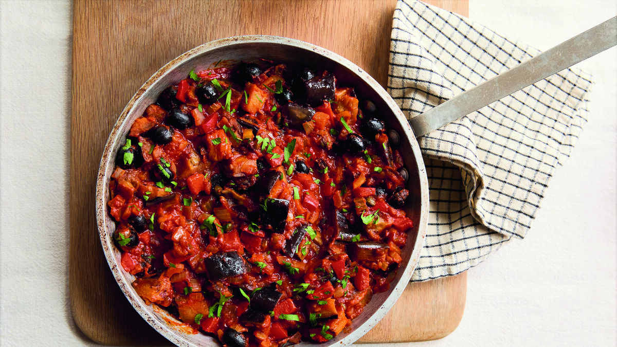 Mary Berry’s aubergine caponata