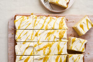 Mary Berry’s lemon and passion fruit traybake