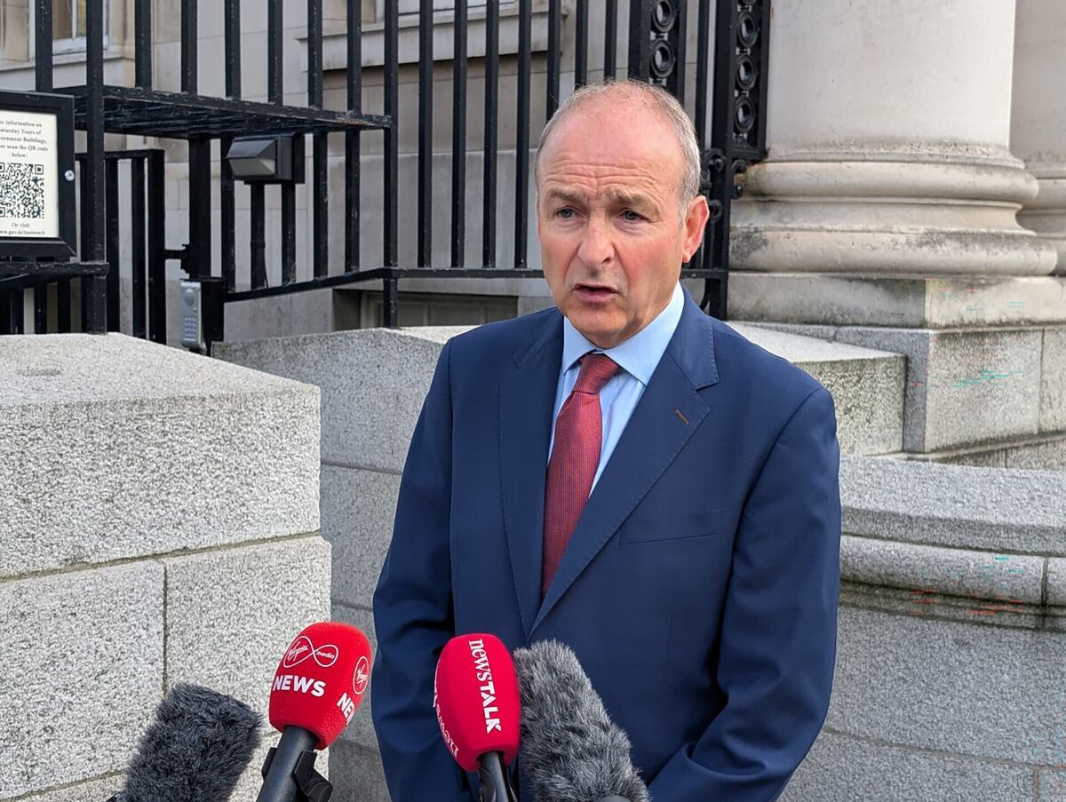 Taoiseach Micheal Martin speaking to members of the media before a Cabinet meeting at Government Buildings. Picture: Cillian Sherlock/PA Wire Taoiseach Micheal Martin speaking to members of the media before a Cabinet meeting at Government Buildings. Picture: Cillian Sherlock/PA Wire
