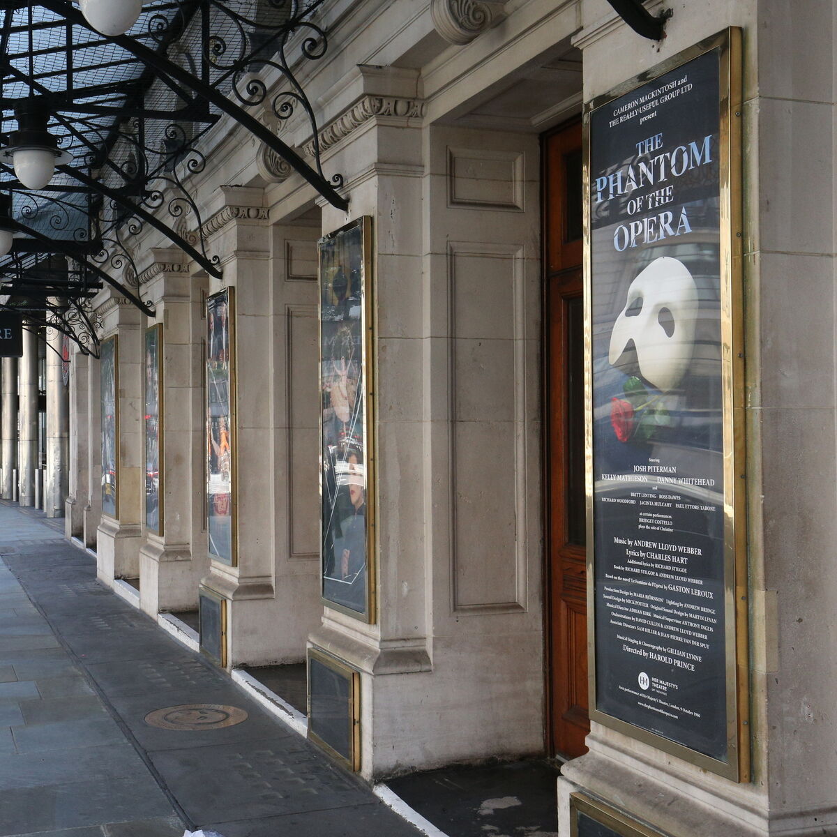His Majesty's Theatre in Haymarket, London, where The Phantom Of The Opera has been running since 1986