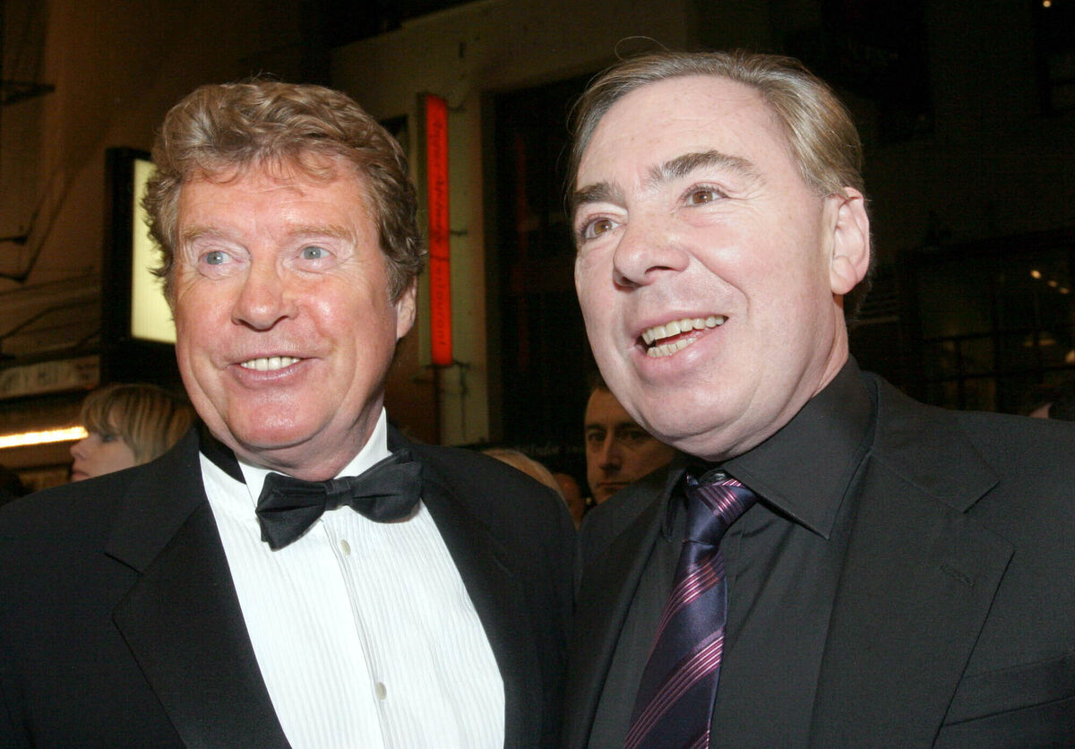 Michael Crawford, left, and Andrew Lloyd Webber. Crawford was the production's original star 40 years ago. (AP Photo/Tina Fineberg)