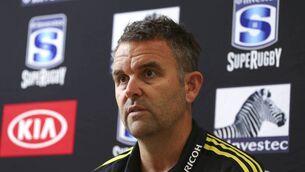 <p>Former Hurricanes CEO Avan Lee speaks to media during a press conference at the Wellington Rugby Football Union offices in 2020. Pic: Hagen Hopkins/Getty Images</p>