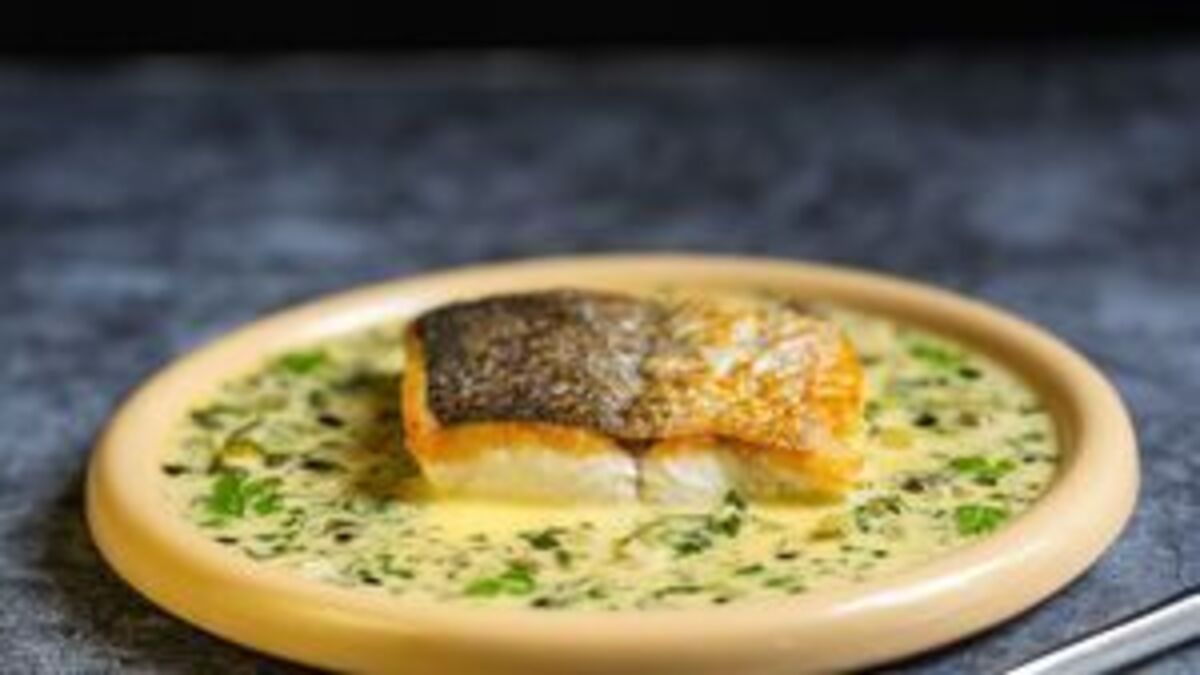 Hake with warm tartar sauce