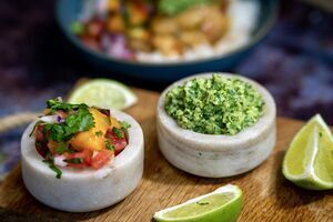 Accompaniments for Chicken, mango and coconut curry