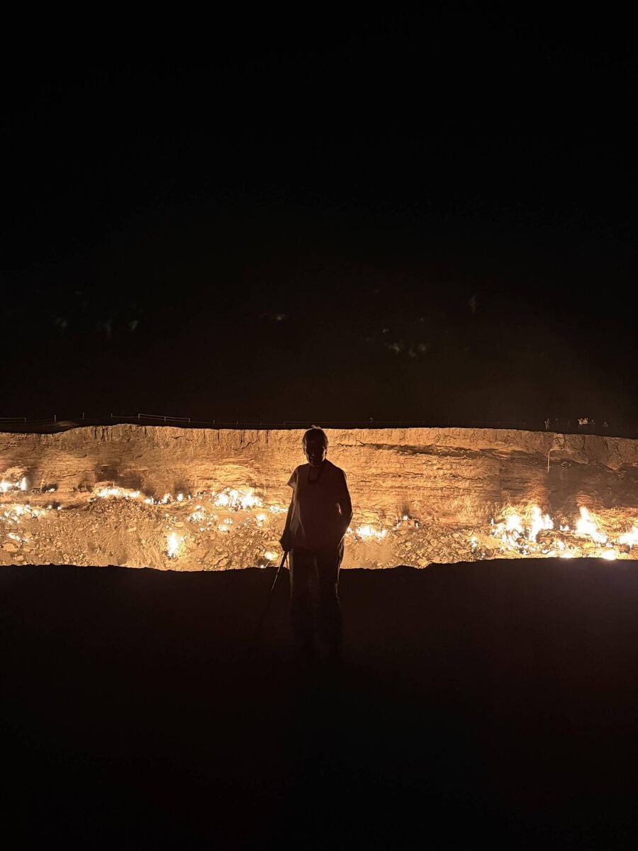 Maura Ward at Gates of Hell in Turkmenistan 