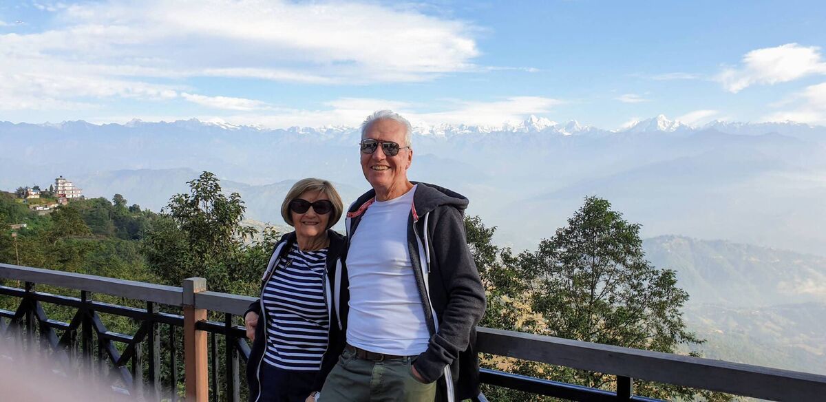 Michael Berry with his wife Wendy in the Himalayas in Nepal
