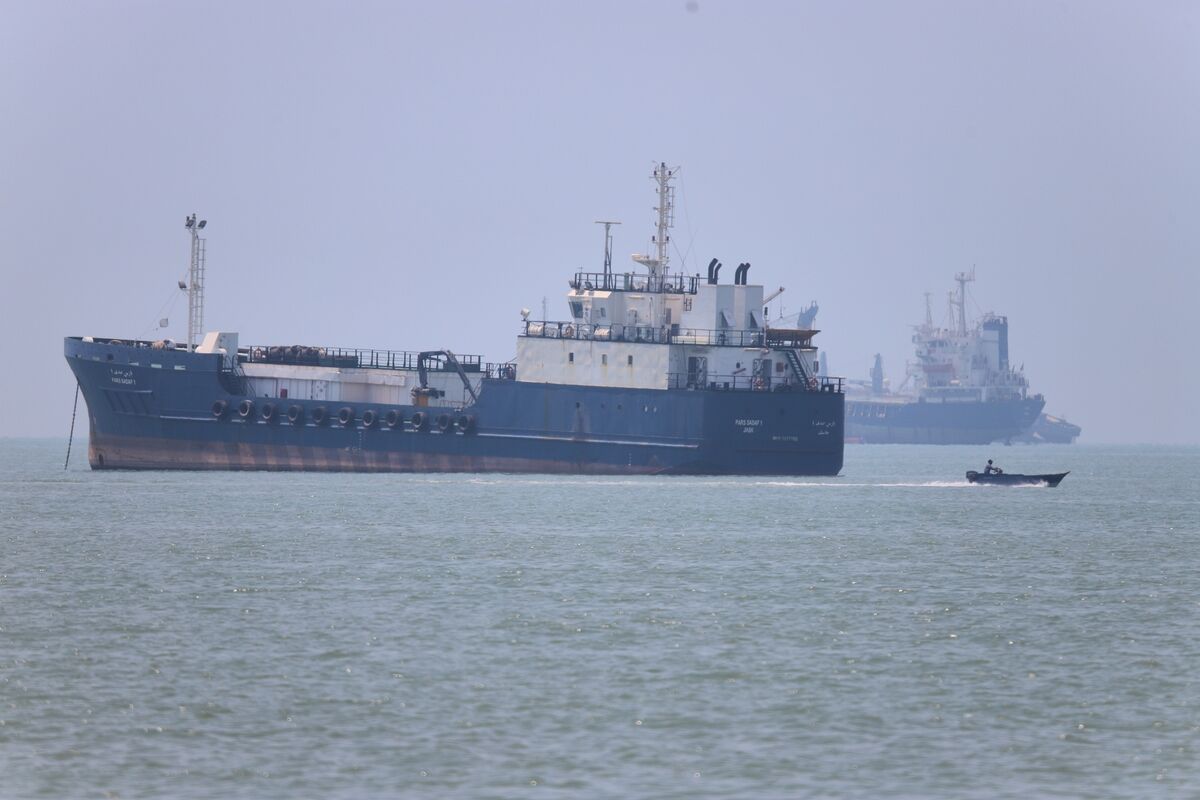 A small motorboat passes anchored vessels in the Strait of Hormuz off Bandar Abbas, Iran (Amirhosein Khorgooi/ISNA via AP) A small motorboat passes anchored vessels in the Strait of Hormuz off Bandar Abbas, Iran (Amirhosein Khorgooi/ISNA via AP)