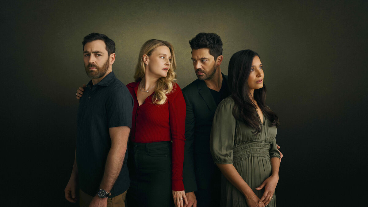 Neil (Matthew McNulty), Beth (Romola Garai), Tom (Dominic Cooper) and Hannah (Shelley Conn), the characters in new series Adultery, airing Friday, Virgin Media One, 9pm Neil (Matthew McNulty), Beth (Romola Garai), Tom (Dominic Cooper) and Hannah (Shelley Conn), the characters in new series Adultery, airing Friday, Virgin Media One, 9pm