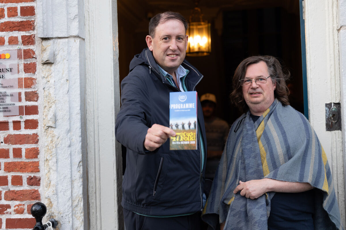 Cllr Kieran McCarthy and Allin Grey at Civic Trust House.