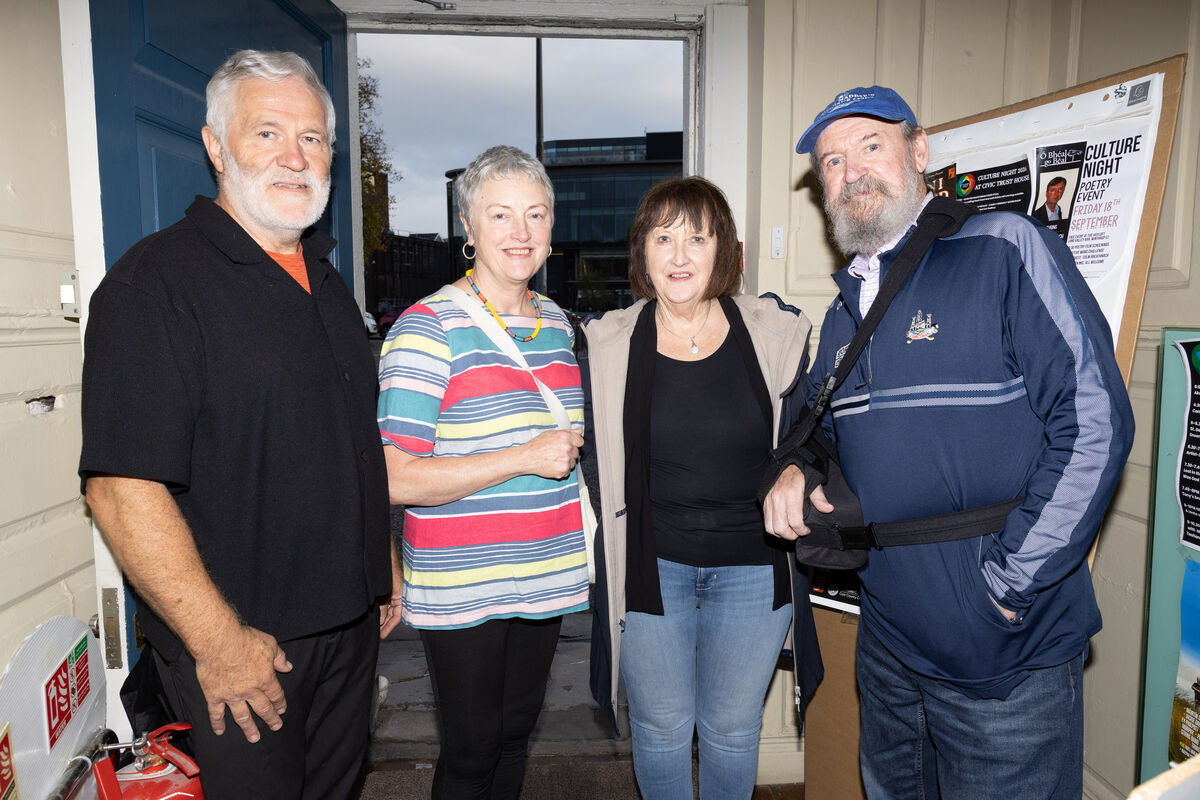 William Hammond, Linda Quinlan, Máire Ní Chéileachair, and Donie Carroll at the official launch of the 47th annual Cork Folk Festival in Civic Trust House. Pictures: Darragh Kane