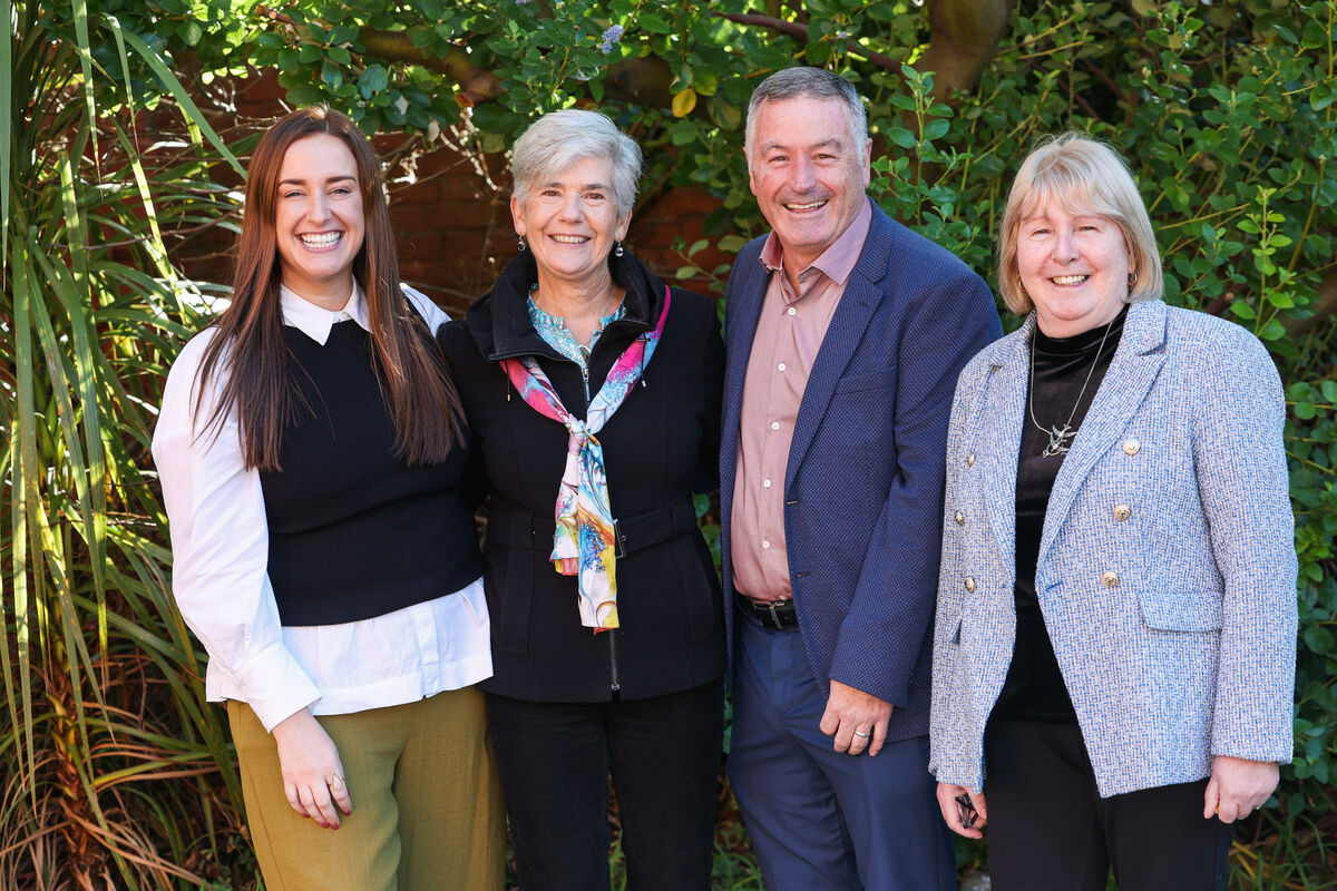 Laura Dunleavy, Treoir's National Kinship Care Ireland programme; Kinship Care Ireland founder Caitríona Nic Mhuiris; Treoir chief executive Damien Peelo, and kinship carer Miriam Anderson at an event for Kinship Care Week.