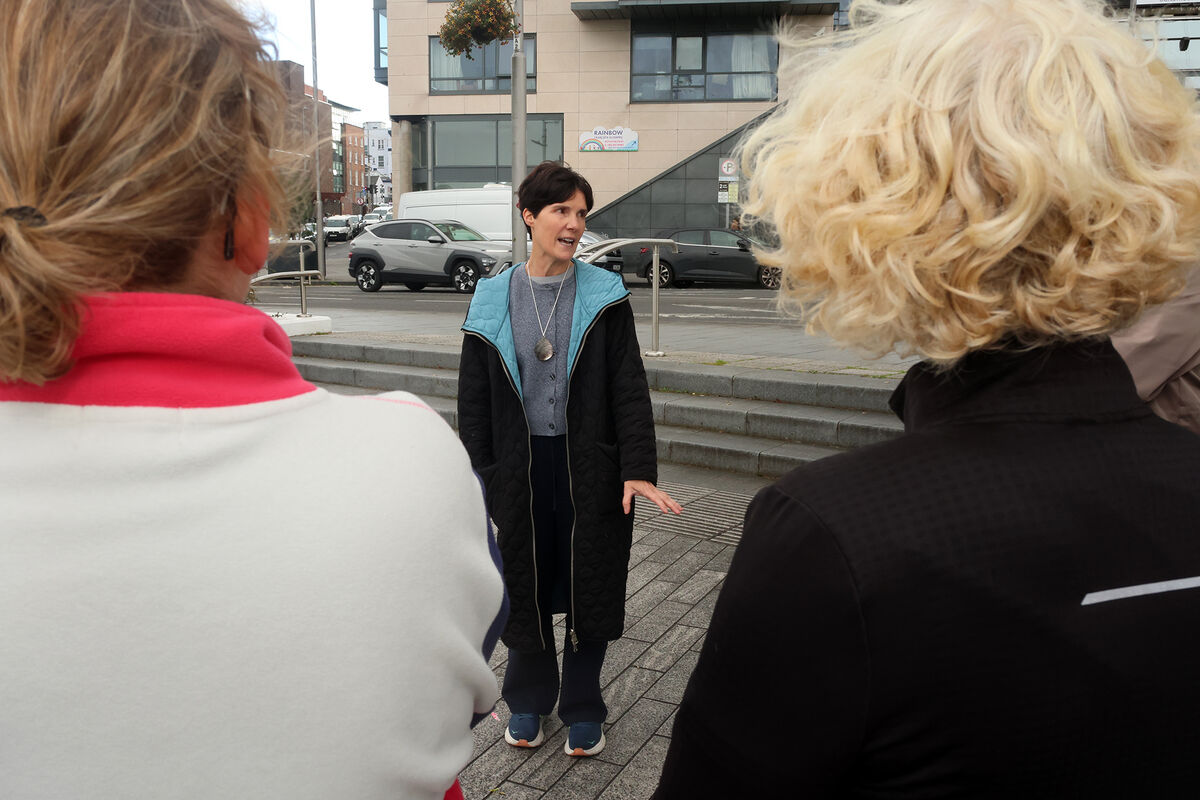 Verera Tarpey speaking at the Solicitors Monthly Mental Health Walk. Verera Tarpey speaking at the Solicitors Monthly Mental Health Walk.