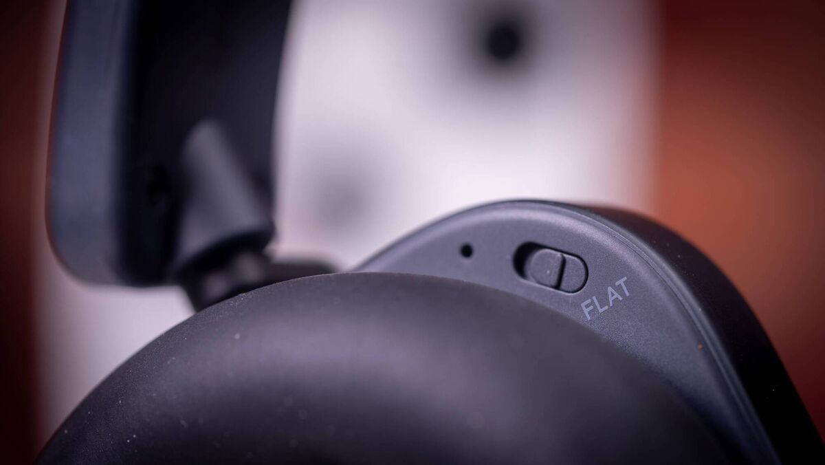 The physical flat EQ switch bypasses software processing for a more natural, neutral sound signature. Picture: Noel Campion