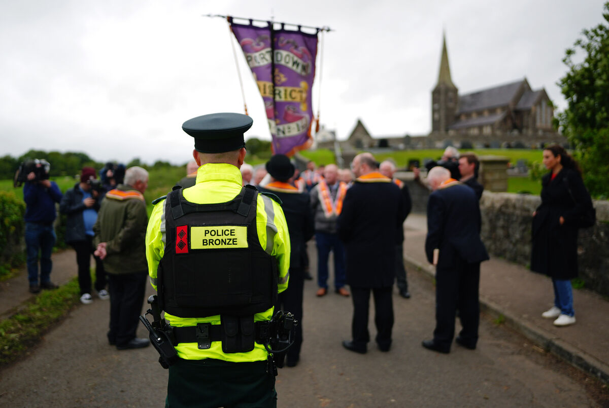 Orangemen at a police barricade close to Drumcree Church formed to prevent them entering the Garvaghy Road. Picture: Brian Lawless/PA Orangemen at a police barricade close to Drumcree Church formed to prevent them entering the Garvaghy Road. Picture: Brian Lawless/PA