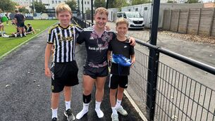 <p>NEW MUNSTER? Scrum half Craig Casey pictured with Ronan O'Gara's two sons, Zac (left) and Max during Munster's pre-season camp and friendly game in La Rochelle. O'Gara's older twins, Rua and Molly turn 18 this weekend.</p> <p>NEW MUNSTER? Scrum half Craig Casey pictured with Ronan O'Gara's two sons, Zac (left) and Max during Munster's pre-season camp and friendly game in La Rochelle. O'Gara's older twins, Rua and Molly turn 18 this weekend.</p>
