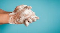 Man washing hands