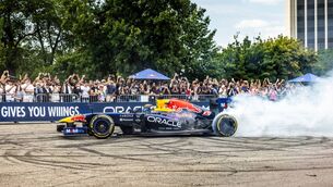 <p>Oracle Red Bull Racing RB7 F1 car, which will be in Cork this Saturday, in performance at Red Bull Showrun in Dearborn, Detroit, Michigan, USA on July 25, 2026. Picture: Chris Tedesco Red Bull Content Pool</p> <p>Oracle Red Bull Racing RB7 F1 car, which will be in Cork this Saturday, in performance at Red Bull Showrun in Dearborn, Detroit, Michigan, USA on July 25, 2026. Picture: Chris Tedesco Red Bull Content Pool</p>