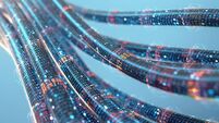 Concept image of cables and connections for data transfer in the digital world.3d rendering.