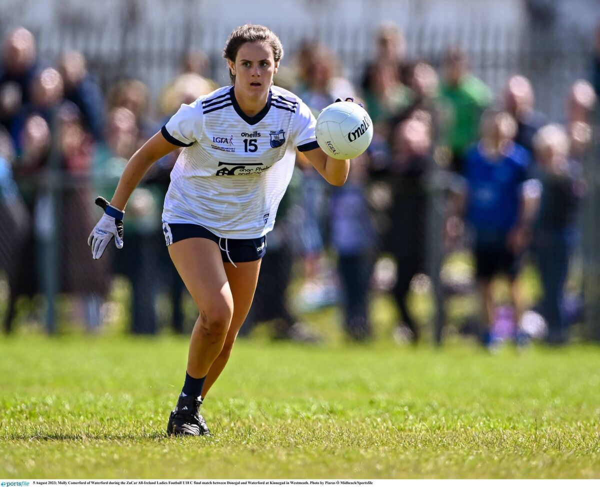 Molly Comerford of Waterford during the ZuCar All-Ireland Ladies Football U18 C final match between Donegal and Waterford at Kinnegad in Westmeath. Photo by Piaras Ó Mídheach/Sportsfile