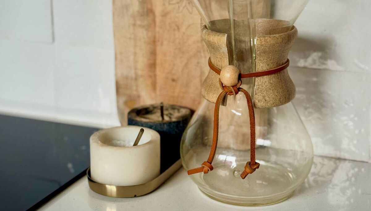 Jennifer Sheahan's Chemed pour-over coffee pot is always on display in her home. Jennifer Sheahan's Chemed pour-over coffee pot is always on display in her home.