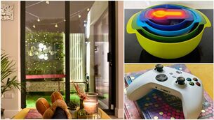 <p>Jennifer Sheahan loves her fairy lights, left, and Joseph Joseph bowls, top right, and Xbox controller, below right.</p>