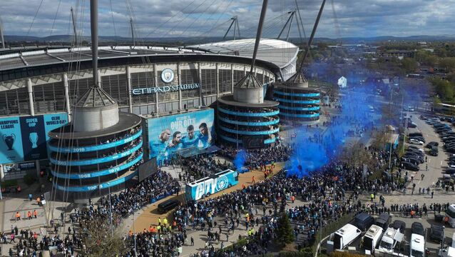 <p>Manchester City face Liverpool this weekend. Pic: Michael Regan/Getty Images</p>