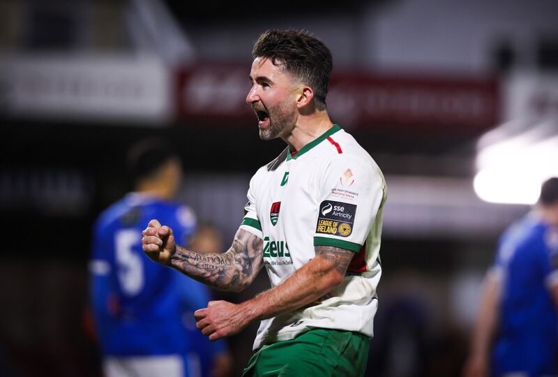 Cork City's Seani Maguire celebrates after scoring his side's second goal. Pic: Tom Maher/Inpho Cork City's Seani Maguire celebrates after scoring his side's second goal. Pic: Tom Maher/Inpho