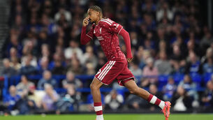 <p>Liverpool's Bradley Barcola enters the game during the Premier League match at Portman Road.</p> <p>Liverpool's Bradley Barcola enters the game during the Premier League match at Portman Road.</p>