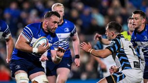 <p>CRASHING IN: Jack Conan of Leinster in action against Harri Millard of Cardiff during the United Rugby Championship match between Leinster and Cardiff at the Laya Arena in Dublin. Photo by Mark Kavanagh/Sportsfile</p> <p>CRASHING IN: Jack Conan of Leinster in action against Harri Millard of Cardiff during the United Rugby Championship match between Leinster and Cardiff at the Laya Arena in Dublin. Photo by Mark Kavanagh/Sportsfile</p>
