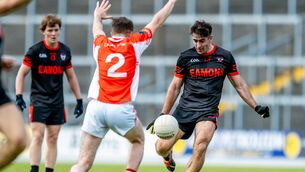 <p>Kenmare Shamrock's Donal Down O'Sullivan gets his effort away at Fitzgerald Stadium</p> <p>Kenmare Shamrock's Donal Down O'Sullivan gets his effort away at Fitzgerald Stadium</p>