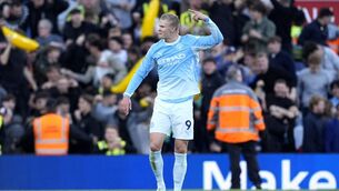 <p>Manchester City's Erling Haaland celebrates. Pic: Peter Byrne/PA Wire.</p> <p>Manchester City's Erling Haaland celebrates. Pic: Peter Byrne/PA Wire.</p>