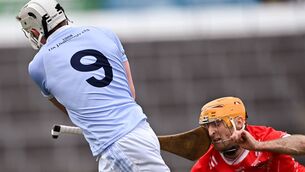 <p>ON THE NOSE: Doon's Richie English takes it full force as he attempts to block JJ Carey of Na Piarsaigh during Sunday's Limerick SHC semi-final at TUS Gaelic Grounds. Pic: Tom Beary/Sportsfile</p> <p>ON THE NOSE: Doon's Richie English takes it full force as he attempts to block JJ Carey of Na Piarsaigh during Sunday's Limerick SHC semi-final at TUS Gaelic Grounds. Pic: Tom Beary/Sportsfile</p>