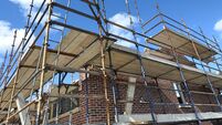 Building site scaffolding