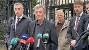 <p>Breandan Mac Cionnaith of the Garvaghy Road Residents Coalition, accompanied by his legal team from Phoenix Law in Belfast, speaks outside the Court of Appeal in Belfast after their latest legal challenge to the decision by the Parades Commission to allow the Drumcree Orange Order parade along the Garvaghy Road for the first time in almost 30 years, was dismissed.</p>