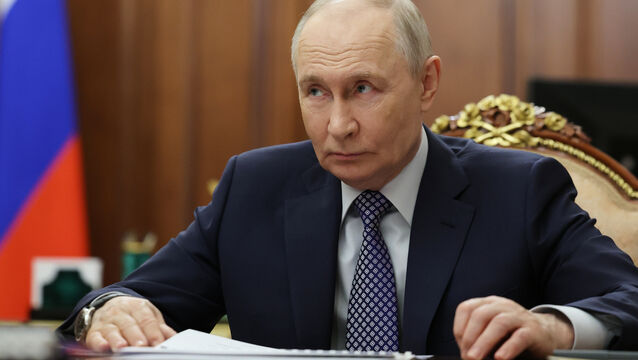 <p>Russian president Vladimir Putin said on Thursday that Russia had "no intention of attacking anyone ... but if we ​are subjected to aggression, we will have no choice but to respond". Picture: Alexander Kazakov/Sputnik/Kremlin/AP</p>