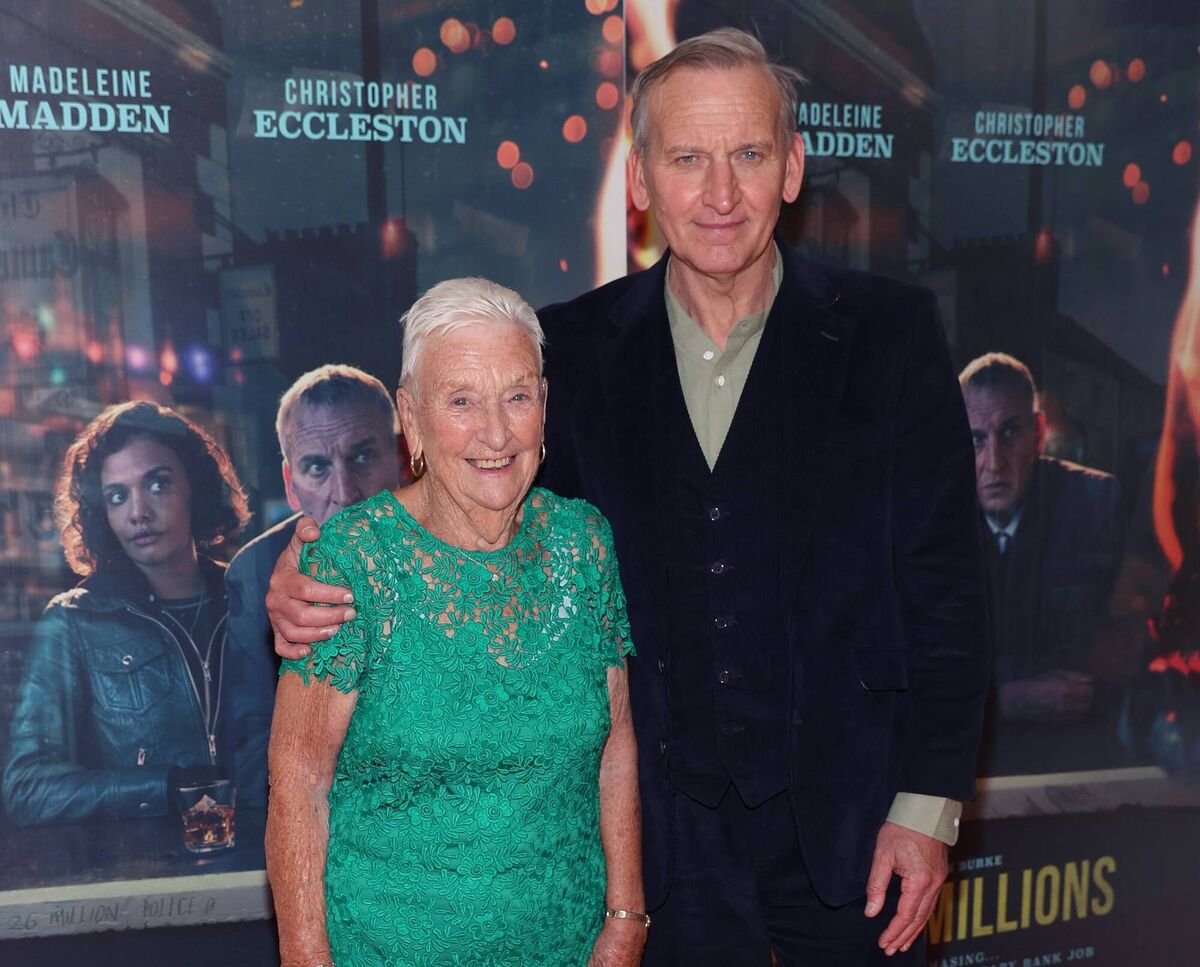 Christopher Eccleston with his mother Elsie at the premiere of Chasing Millions at the Lighthouse Cinema, Dublin. Picture: Brian McEvoy Christopher Eccleston with his mother Elsie at the premiere of Chasing Millions at the Lighthouse Cinema, Dublin. Picture: Brian McEvoy