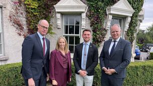 <p>From left: Dr Stan Lalor, director of knowledge transfer, Teagasc; Professor Karina Pierce, dean of agricultural science and head of school, UCD School of Agriculture and Food Science; Brian Leonard, assistant professor of generational renewal and rural viability, UCD; and Mark Gibson, head of Teagasc outreach and innovation. </p> <p>From left: Dr Stan Lalor, director of knowledge transfer, Teagasc; Professor Karina Pierce, dean of agricultural science and head of school, UCD School of Agriculture and Food Science; Brian Leonard, assistant professor of generational renewal and rural viability, UCD; and Mark Gibson, head of Teagasc outreach and innovation. </p>