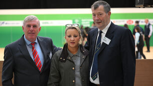<p>(Left to right) Tom Baker, show director with Elmarie Kelleher and Seamus Crowley at the FBD Insurance National Dairy Show in the Green Glens Arena, Millstreet, Co Cork. Picture: Larry Cummins</p> <p>(Left to right) Tom Baker, show director with Elmarie Kelleher and Seamus Crowley at the FBD Insurance National Dairy Show in the Green Glens Arena, Millstreet, Co Cork. Picture: Larry Cummins</p>