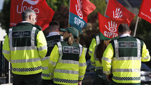 <p>Members and supporters of Siptu and Unite unions on the picket line outside Dundalk Ambulance Station, as paramedics in the National Ambulance Service go on strike in May.</p> <p>Members and supporters of Siptu and Unite unions on the picket line outside Dundalk Ambulance Station, as paramedics in the National Ambulance Service go on strike in May.</p>
