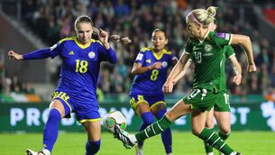 <p>Ireland's Denise O'Sullivan with Alexandra Burova of Kazakhstan. Pic: Ryan Byrne/Inpho</p> <p>Ireland's Denise O'Sullivan with Alexandra Burova of Kazakhstan. Pic: Ryan Byrne/Inpho</p>