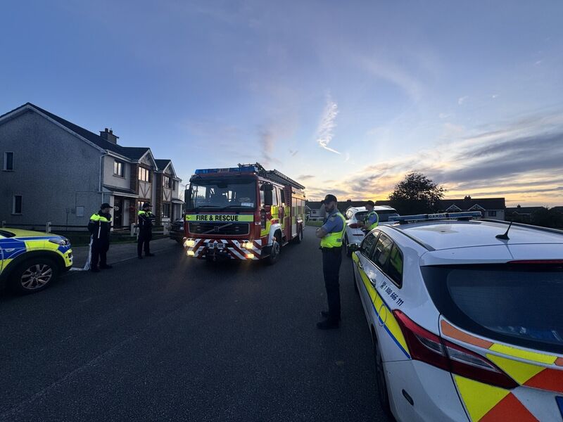 Picture from the scene on Tuesday at Birchwood estate. Picture: Micheál Ó Scannáil/PA Picture from the scene on Tuesday at Birchwood estate. Picture: Micheál Ó Scannáil/PA
