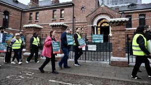 <p> Picket at the courthouse on Anglesea Street in Cork City this morning. Picture: Larry Cummins</p> <p> Picket at the courthouse on Anglesea Street in Cork City this morning. Picture: Larry Cummins</p>
