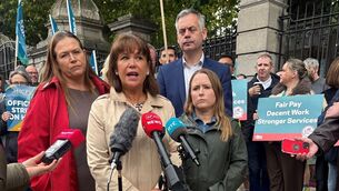 <p>Sinn Fein leader Mary Lou McDonald with party colleagues (left to right) Louise O'Reilly, Pearse Doherty and Mairead Farrell, speaking outside Leinster House, Dublin. Picture: Cate McCurry/the Press Association</p> <p>Sinn Fein leader Mary Lou McDonald with party colleagues (left to right) Louise O'Reilly, Pearse Doherty and Mairead Farrell, speaking outside Leinster House, Dublin. Picture: Cate McCurry/the Press Association</p>