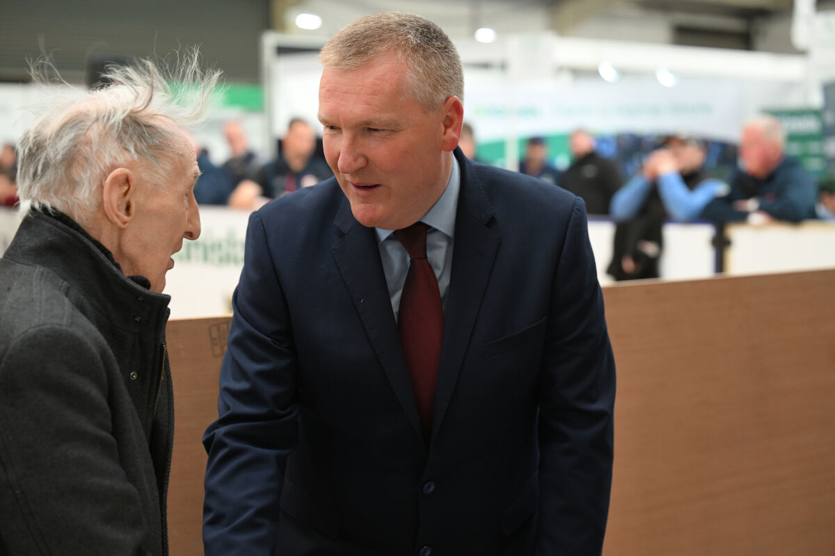 Noel C Duggan and EU Commissioner Micheal McGrath chatting together at the FBD Insurance National Dairy Show at the Green Glens Arena, Millstreet, Co Cork. Picture: Larry Cummins Noel C Duggan and EU Commissioner Micheal McGrath chatting together at the FBD Insurance National Dairy Show at the Green Glens Arena, Millstreet, Co Cork. Picture: Larry Cummins
