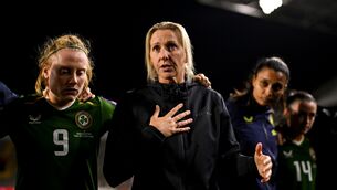 <p>Republic of Ireland head coach Carla Ward after the 2027 FIFA Women’s World Cup qualifying round 1 play-off second leg. Pic: Stephen McCarthy/Sportsfile</p> <p>Republic of Ireland head coach Carla Ward after the 2027 FIFA Women’s World Cup qualifying round 1 play-off second leg. Pic: Stephen McCarthy/Sportsfile</p>